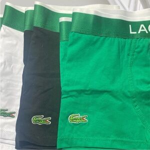 Lacoste Boxer Brief Trio - Green, Black, White